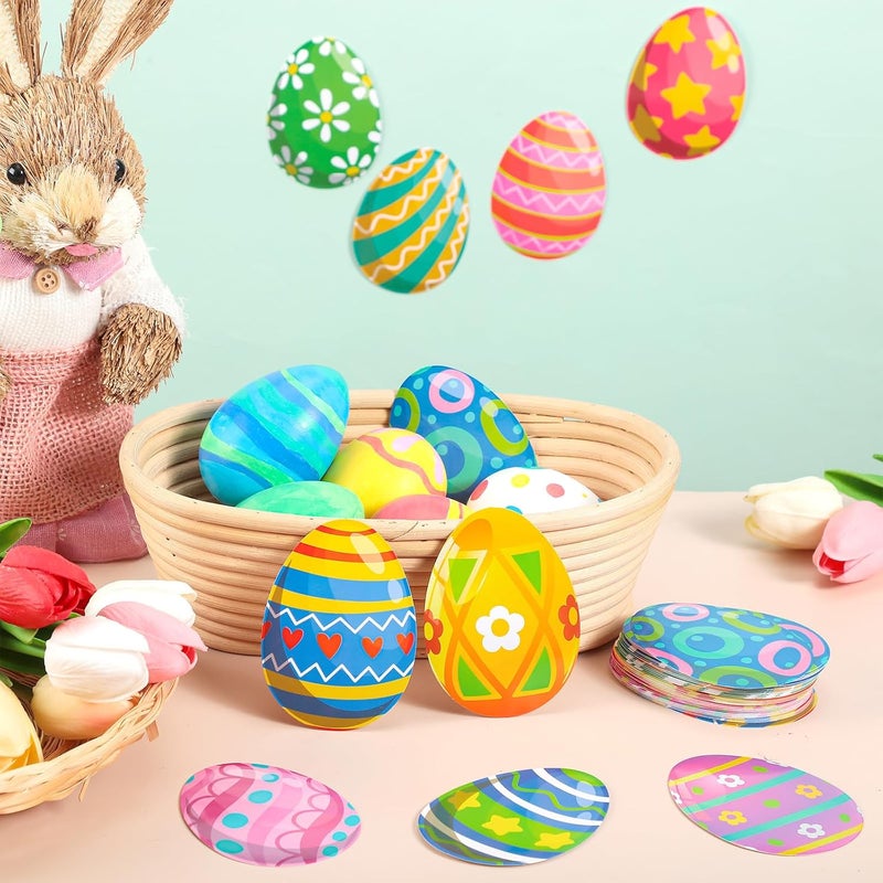 Zonon 90 Pcs Easter Eggs Cutouts Classroom Bulletin Board Decoration for Office Classroom Party Bulletin Board Wall Chalkboard Home Decor - Image 3